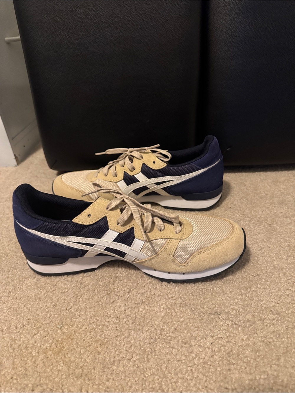 Onitsuka Tiger by Asics Beige and Navy Sneakers - Picture 3 of 5